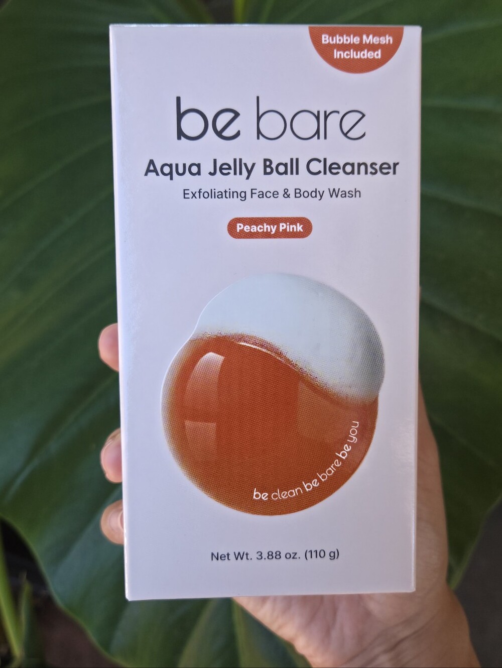 be bare Aqua Jelly Ball Cleanser - Peachy Pink